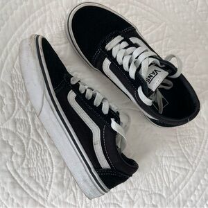 Vans Kids Classic Black and White Sneakers
